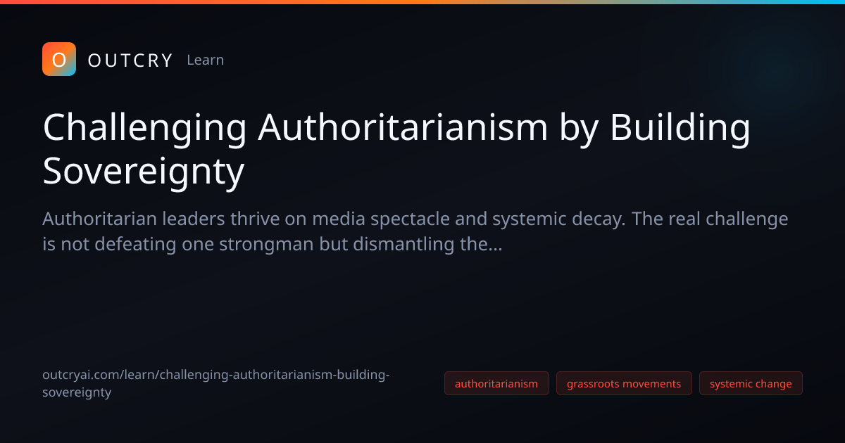Challenging Authoritarianism Through for Activists - Outcry AI
