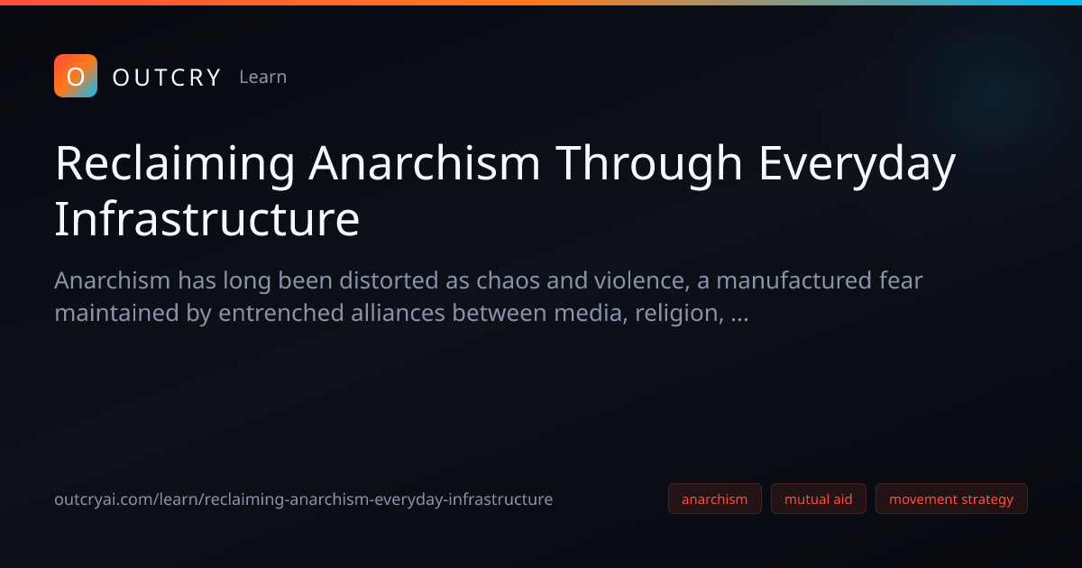 Reclaiming Anarchism Through Everyday Infrastructure - Outcry AI